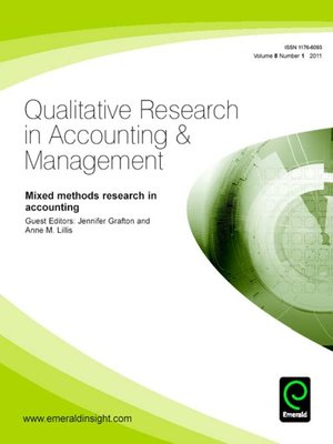 cover image of Qualitative Research in Accounting & Management, Volume 8, Issue 1